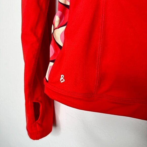 Boden Athletic Jacket Red With Geometric Print on the Side Size 8 - Picture 5 of 8